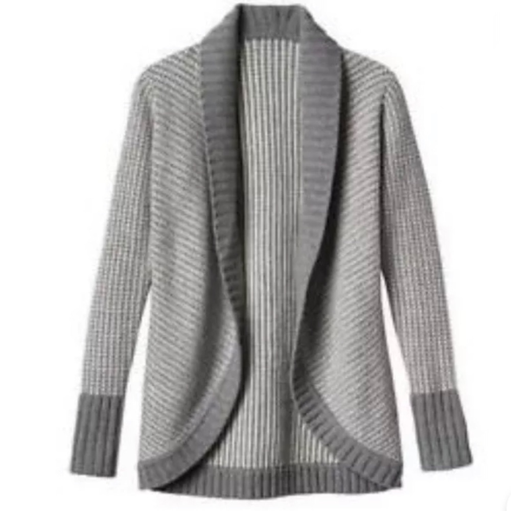 Athleta Sierra Wrap Cocoon Cardigan Grey Knit wool